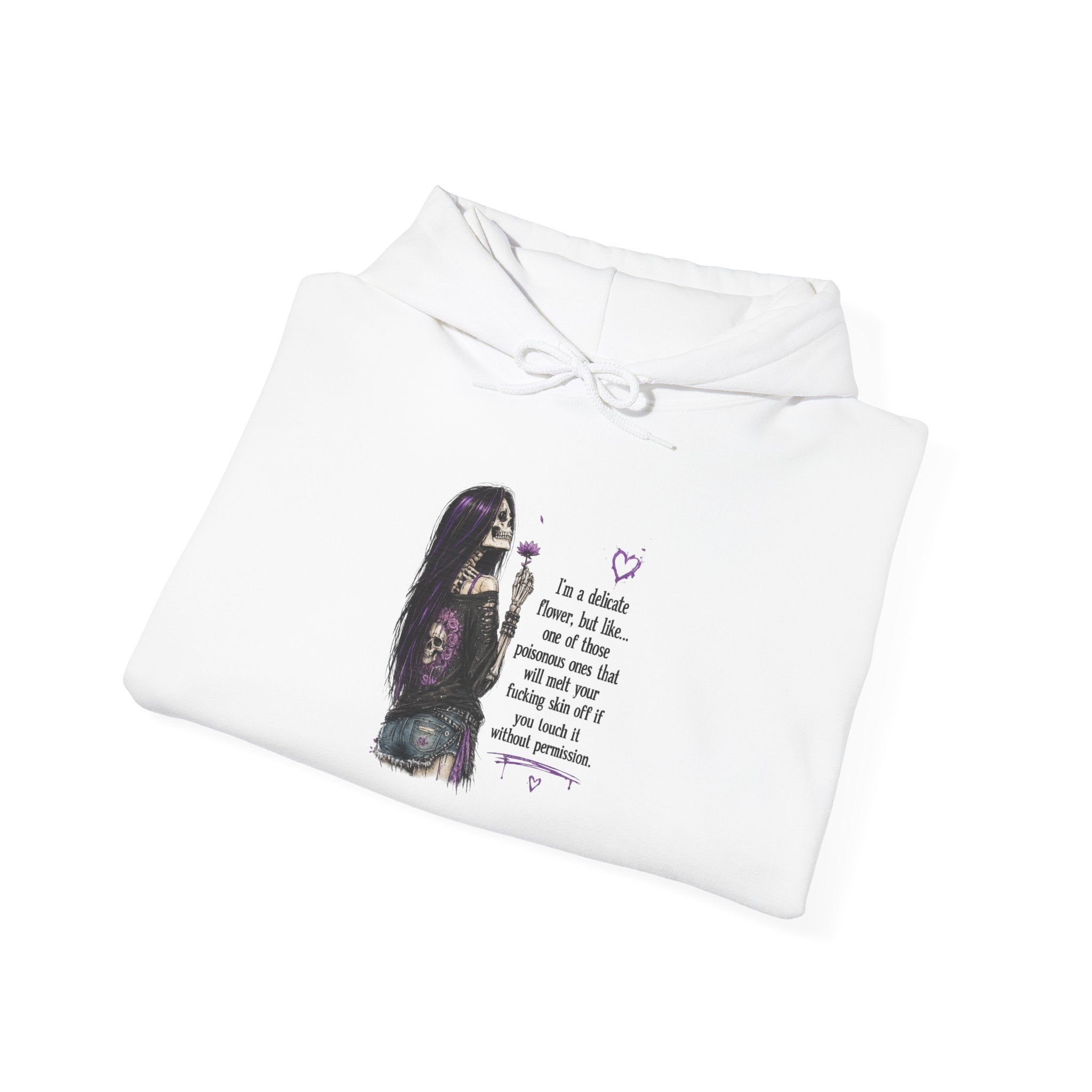 Hoodie — Gothic Portrait 'I'm a collector of broken hearts' Graphic Pullover