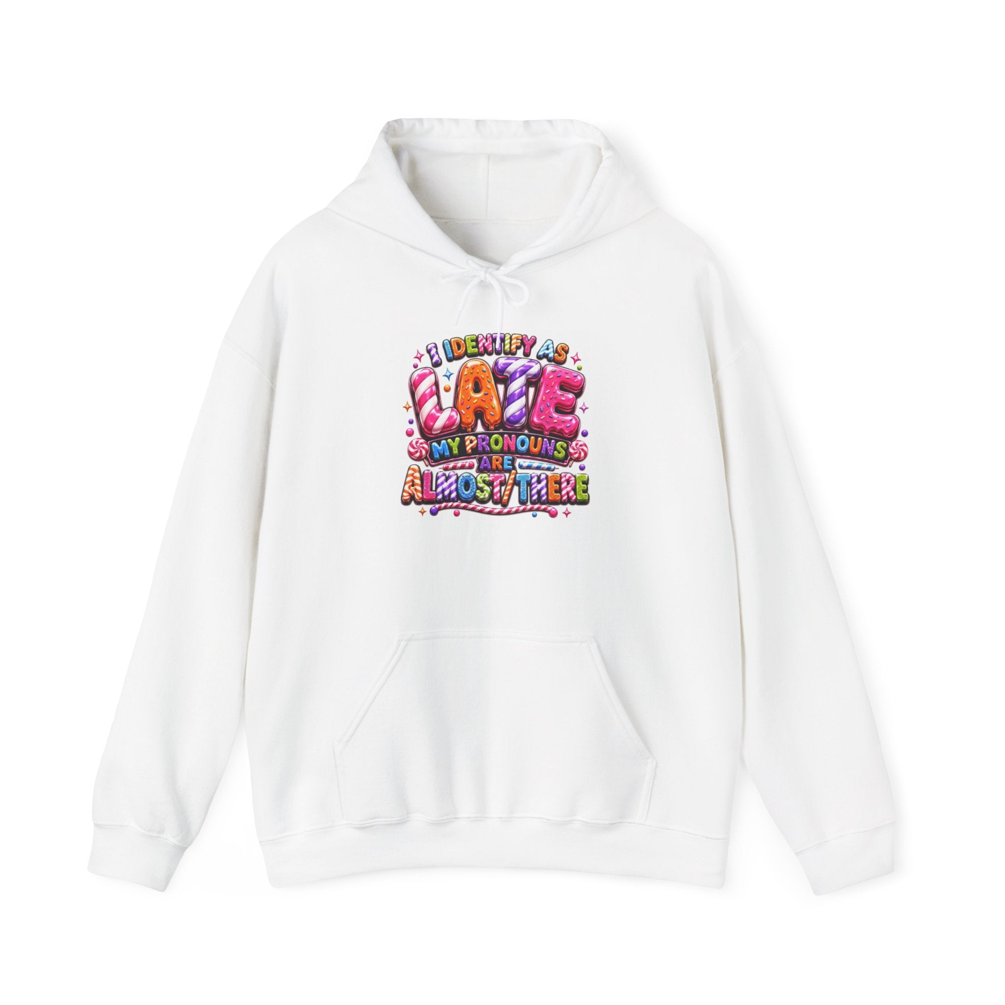 Pronoun Pride Hoodie "I Identify As Ace" Colorful Asexual Awareness Sweatshirt