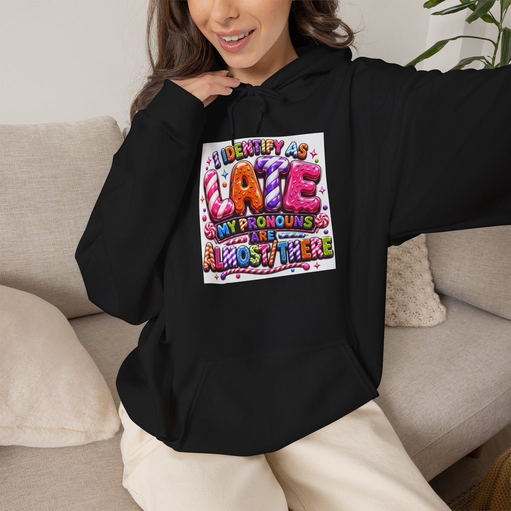 Pronoun Pride Hoodie "I Identify As Ace" Colorful Asexual Awareness Sweatshirt