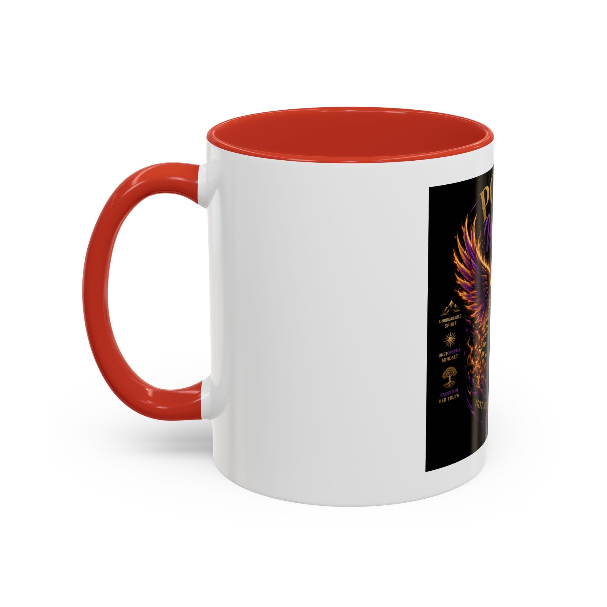 Power of a Woman Coffee Mug — Inspirational Phoenix Design (11/15 oz)