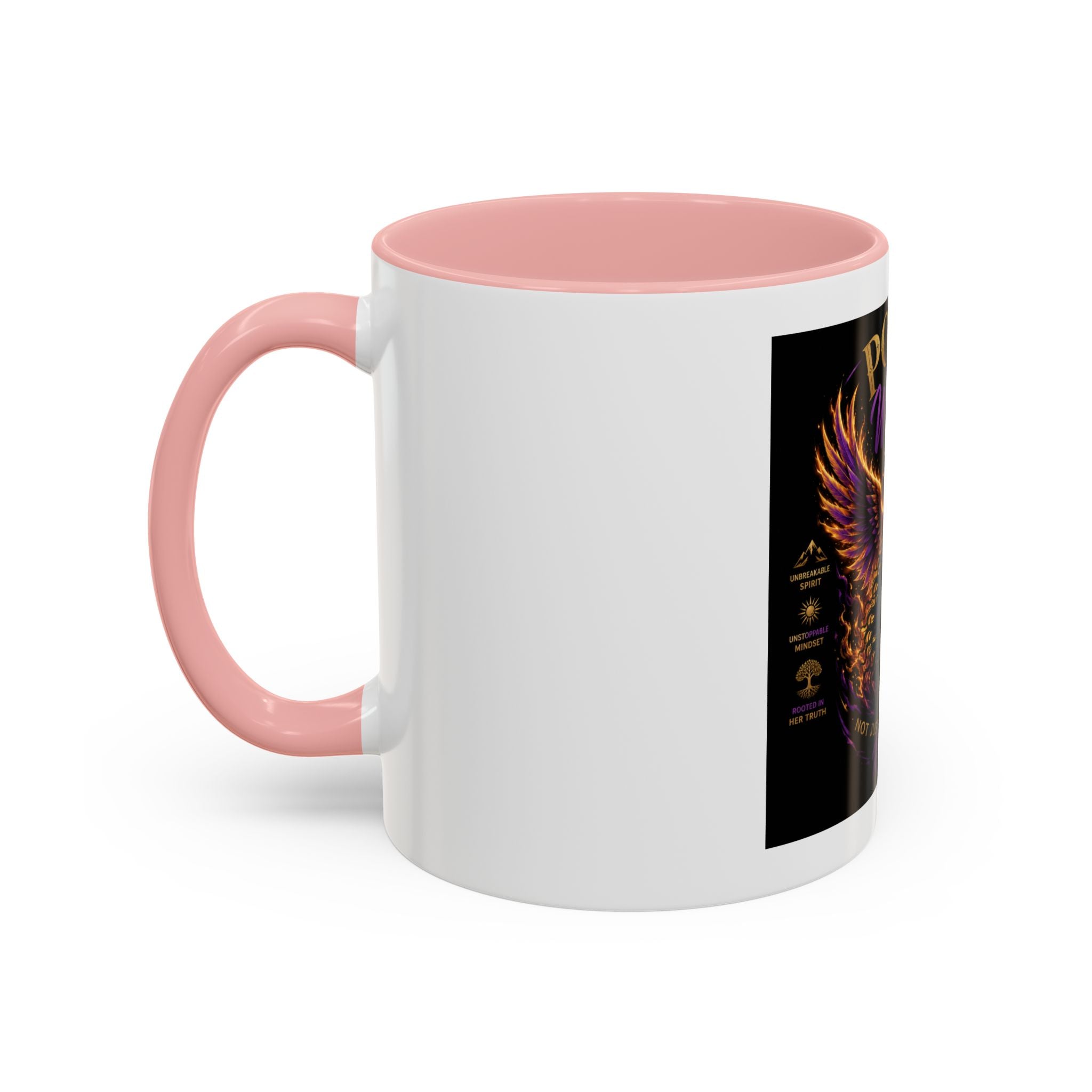 Power of a Woman Coffee Mug — Inspirational Phoenix Design (11/15 oz)