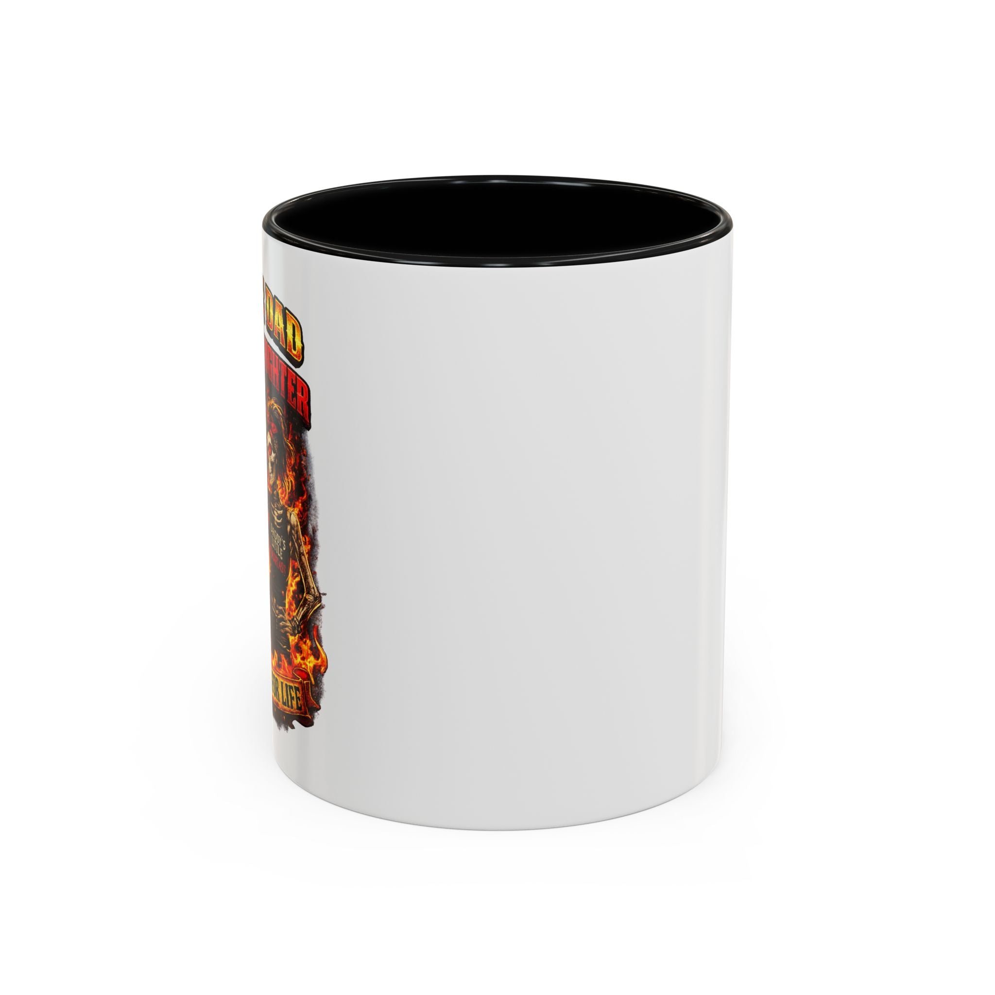 Flaming Skull Coffee Mug — Biker Rock Accent Mug (11/15oz)