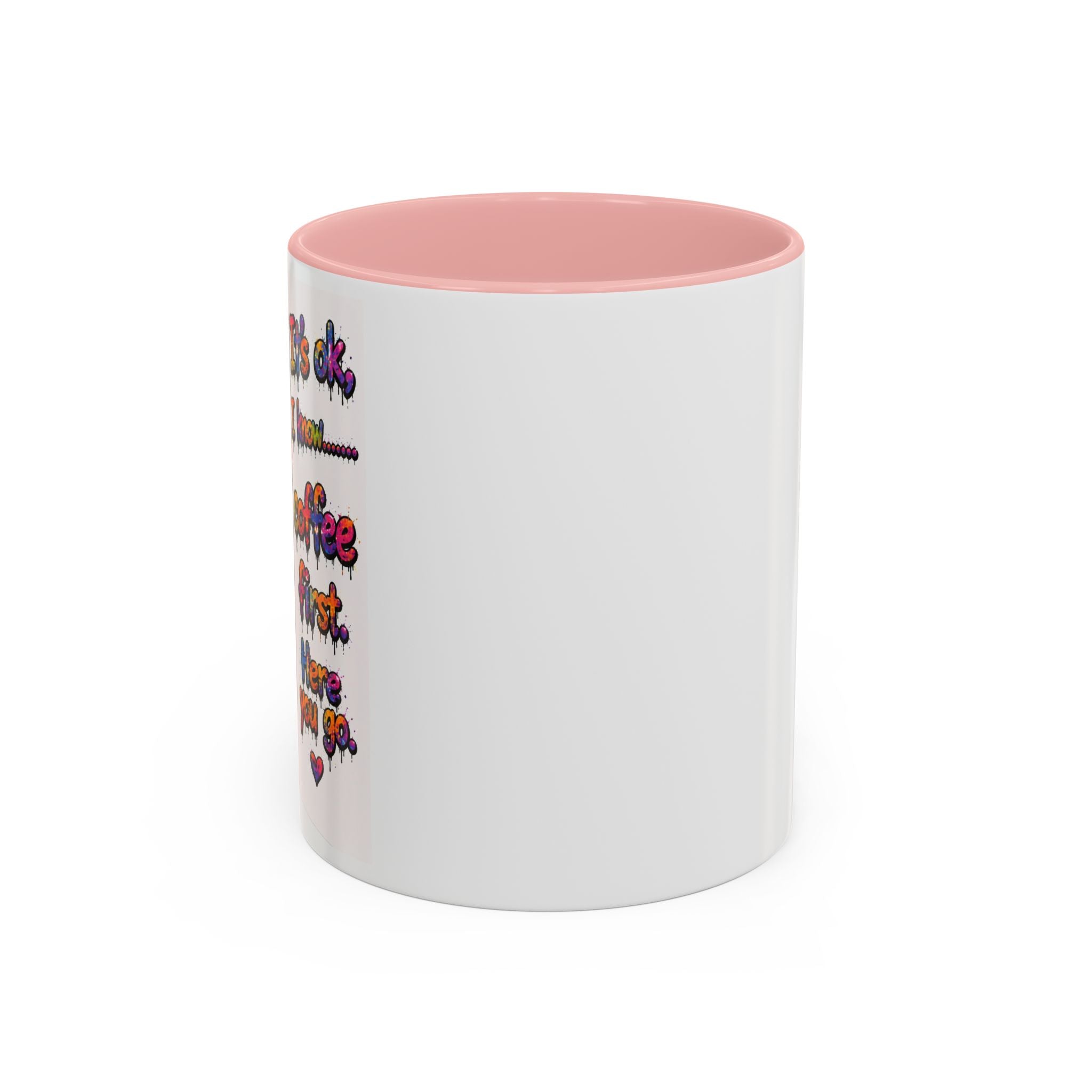 Floral Accent Coffee Mug (11/15oz) — Colorful Botanical Coffee Cup