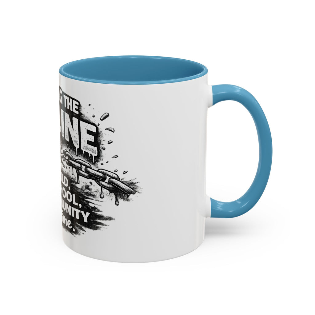 Breaking the Pipeline Coffee Mug — "Breaking the Pipeline: One Child, One School, One Community at a Time"
