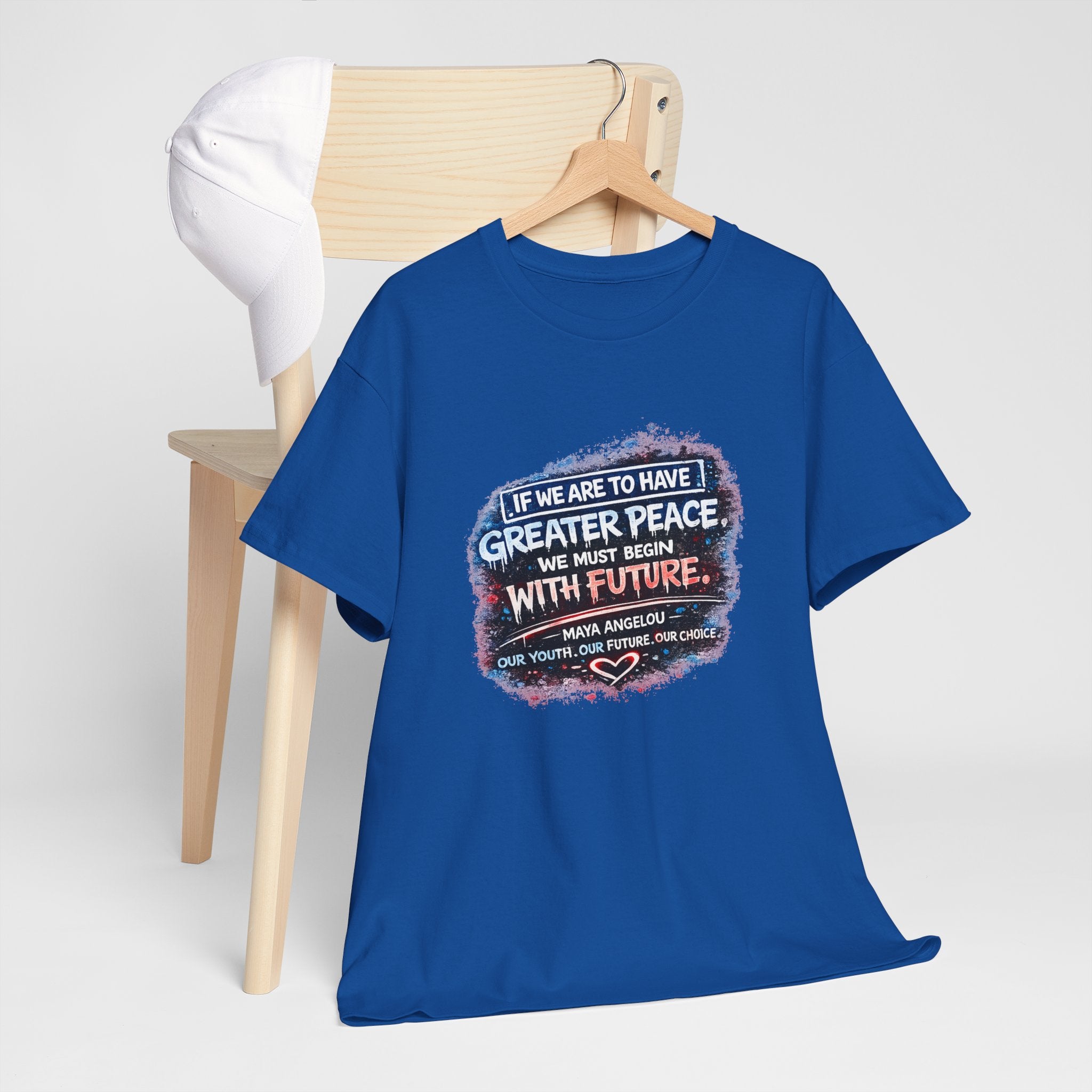 Peace & Future Quote Tee — "Greater Peace...with Future" Inspirational Graphic T-Shirt
