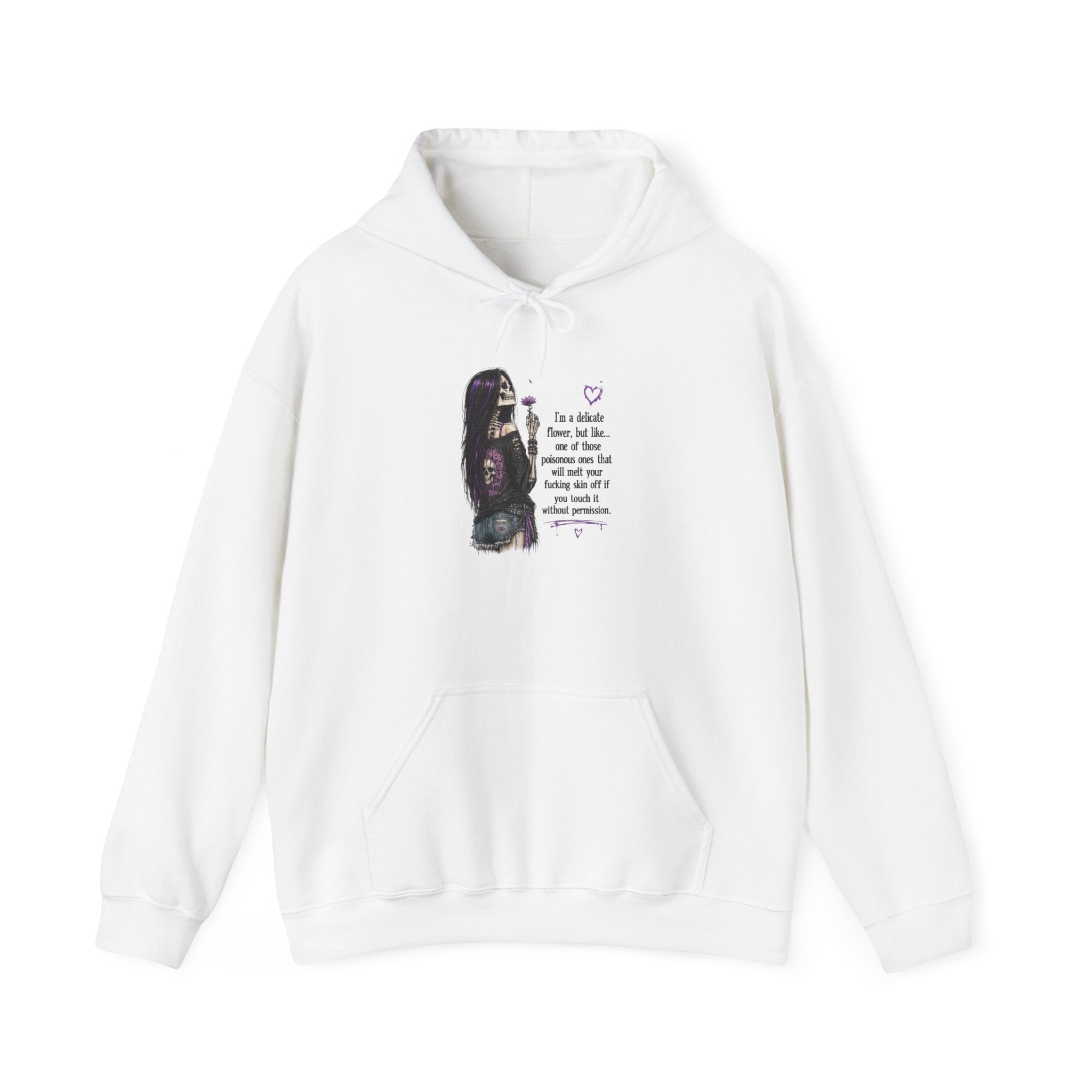 Hoodie — Gothic Portrait 'I'm a collector of broken hearts' Graphic Pullover