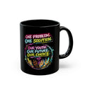 Pro-Choice Youth Empowerment Mug — "One Problem. One Solution. Our Youth, Our Future, Our Choice."