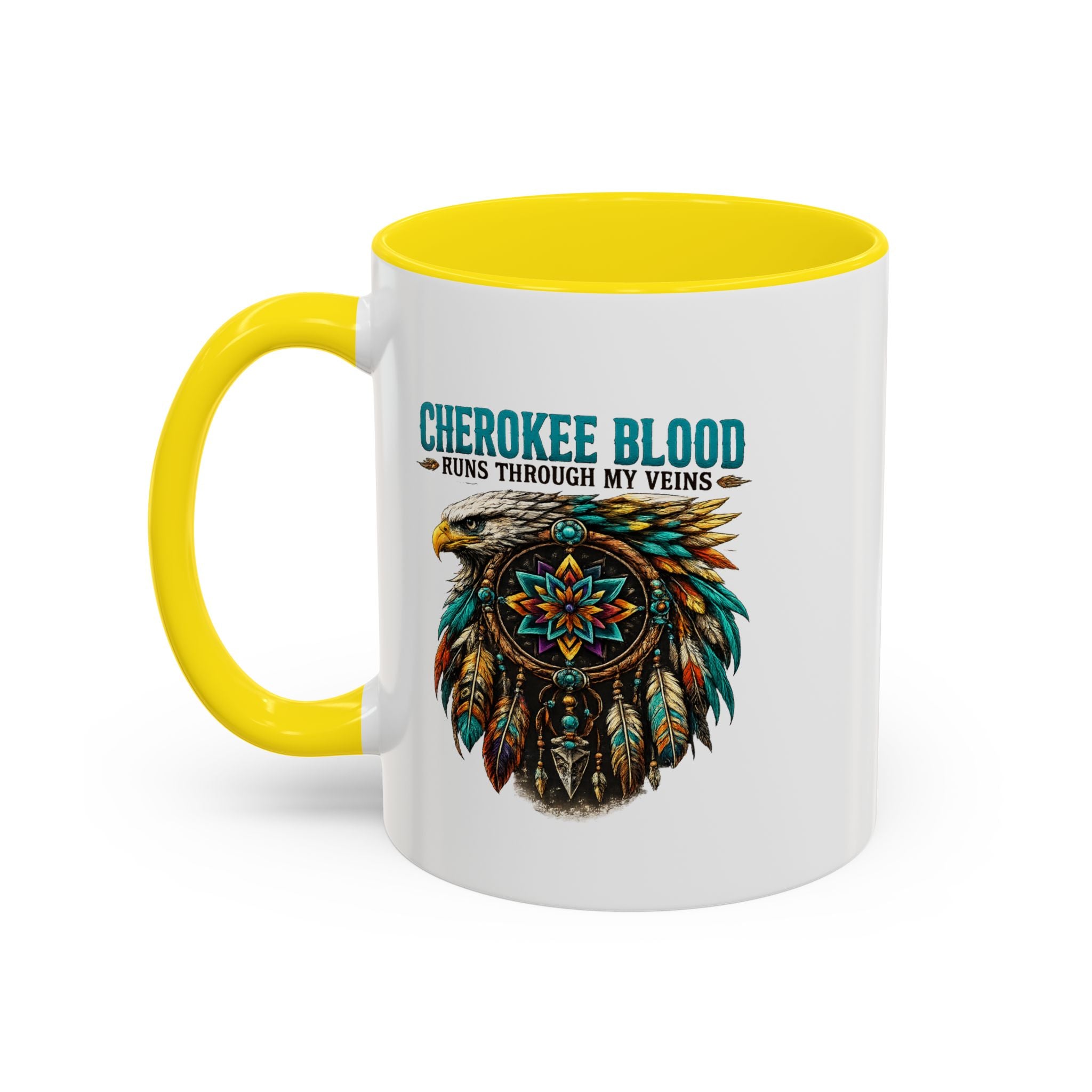 Coffee Lover Accent Mug — Stylish Black-Trim Ceramic Coffee Mug (11/15oz)