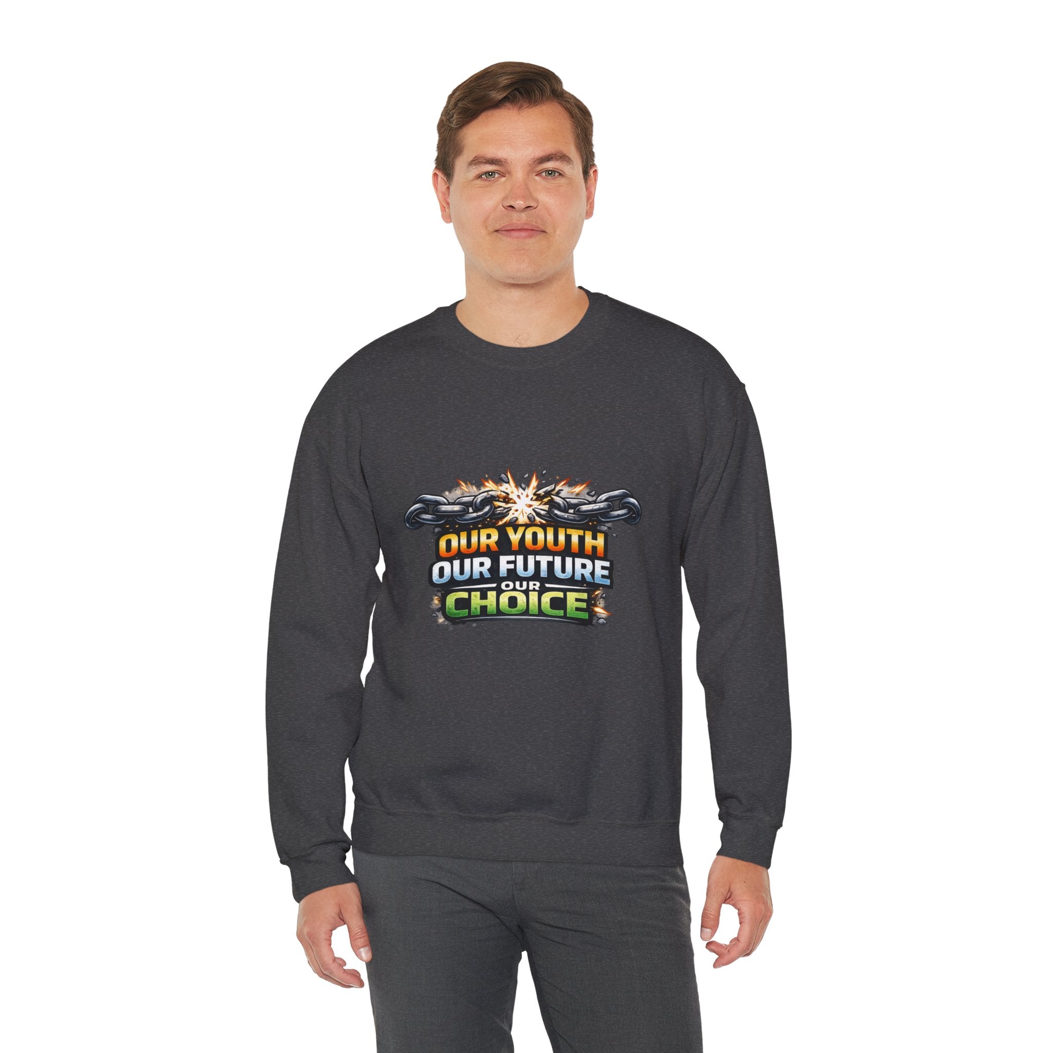 Crewneck Sweatshirt - "Our Youth Our Future Our Choice" Graphic