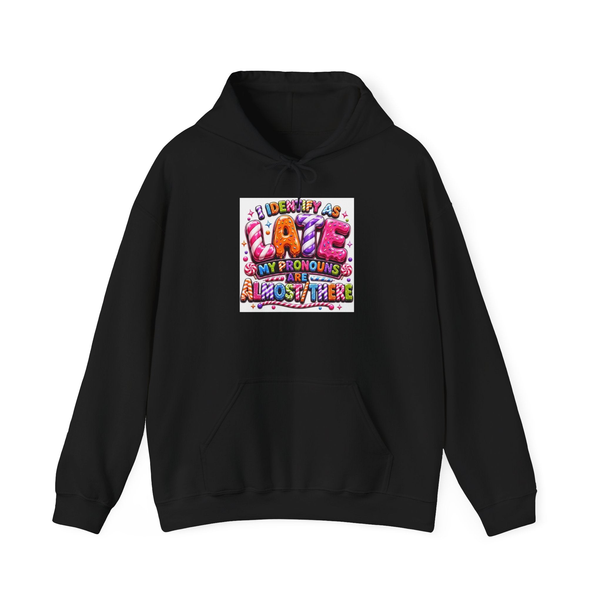 Pronoun Pride Hoodie "I Identify As Ace" Colorful Asexual Awareness Sweatshirt