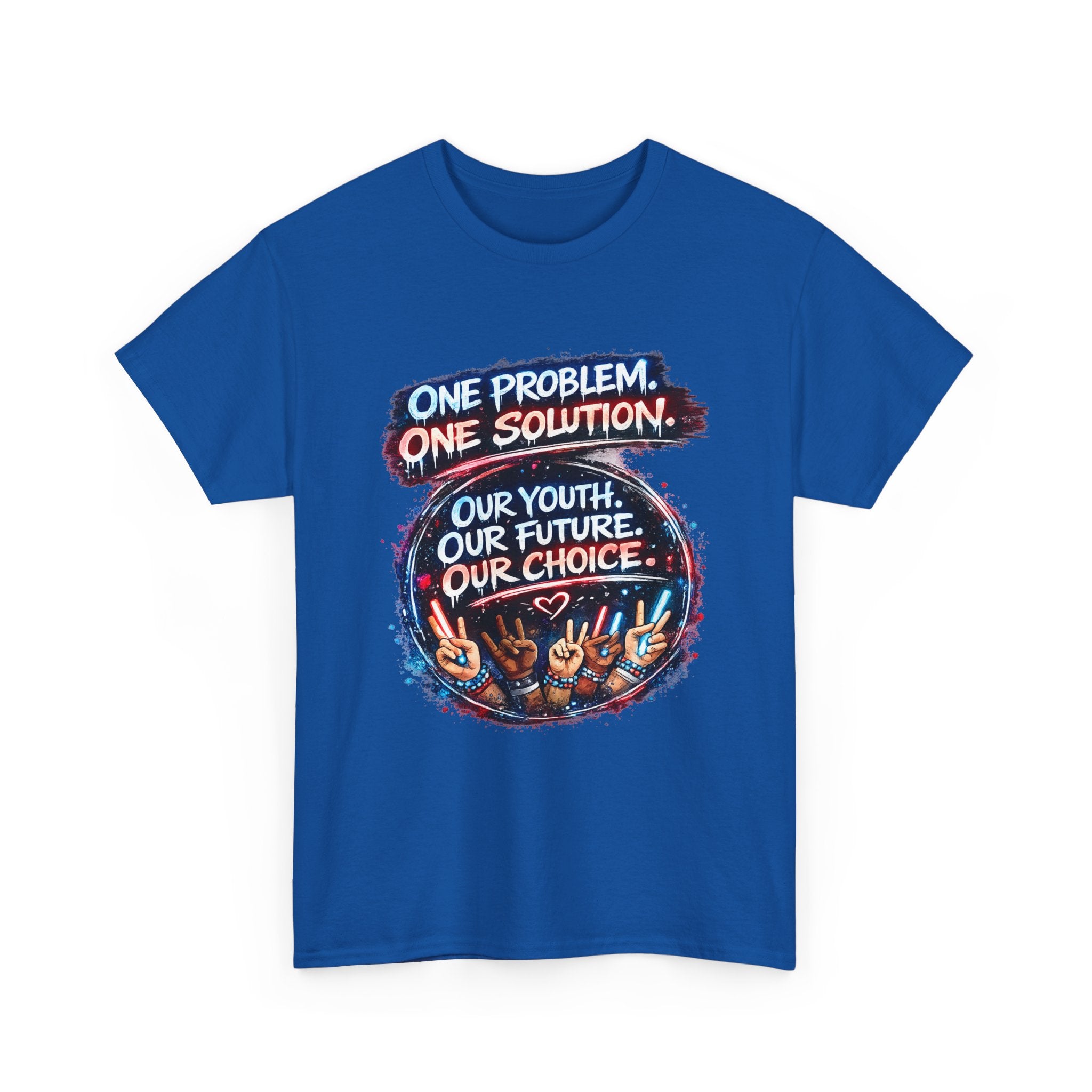 One Problem One Solution Youth Activism T-Shirt — Our Youth, Our Future, Our Choice Graphic Tee