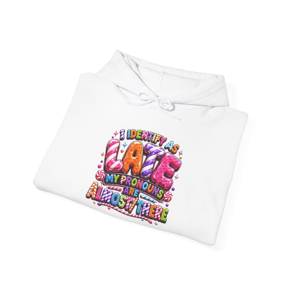 Pronoun Pride Hoodie "I Identify As Ace" Colorful Asexual Awareness Sweatshirt