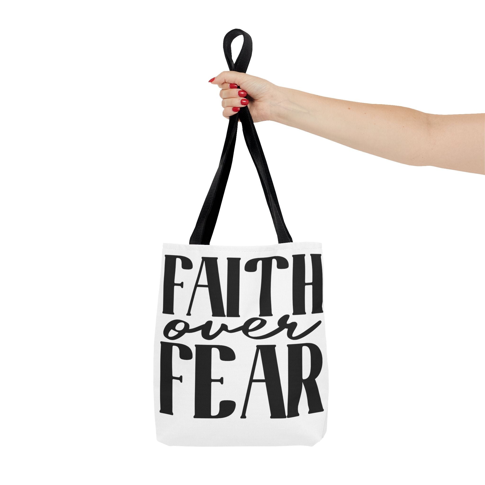 Faith Over Fear Tote Bag — Inspirational Christian Canvas Tote for Church, Gifts & Daily Use