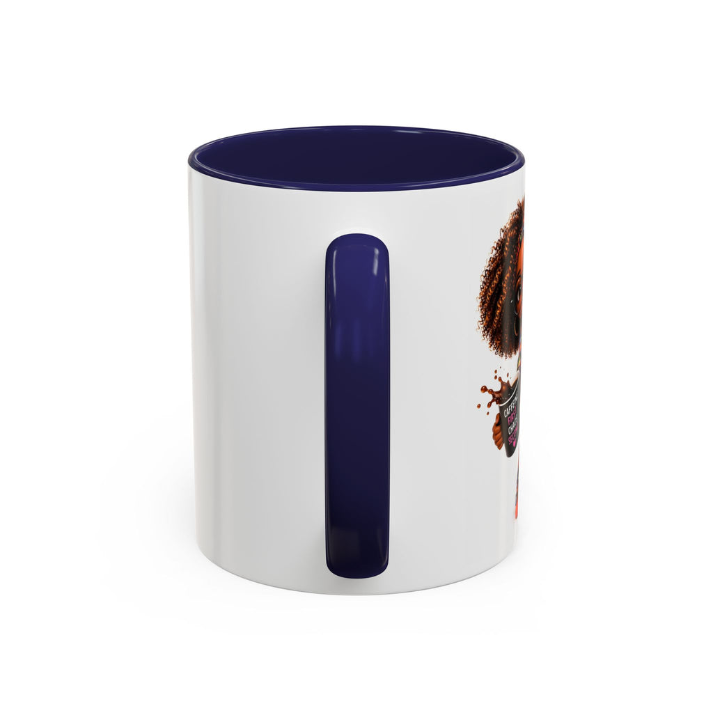 Floral Accent Coffee Mug (11/15oz) — Colorful Botanical Coffee Cup