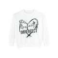 Perfectly Imperfect Sweatshirt — Inspirational Leopard Heart Graphic
