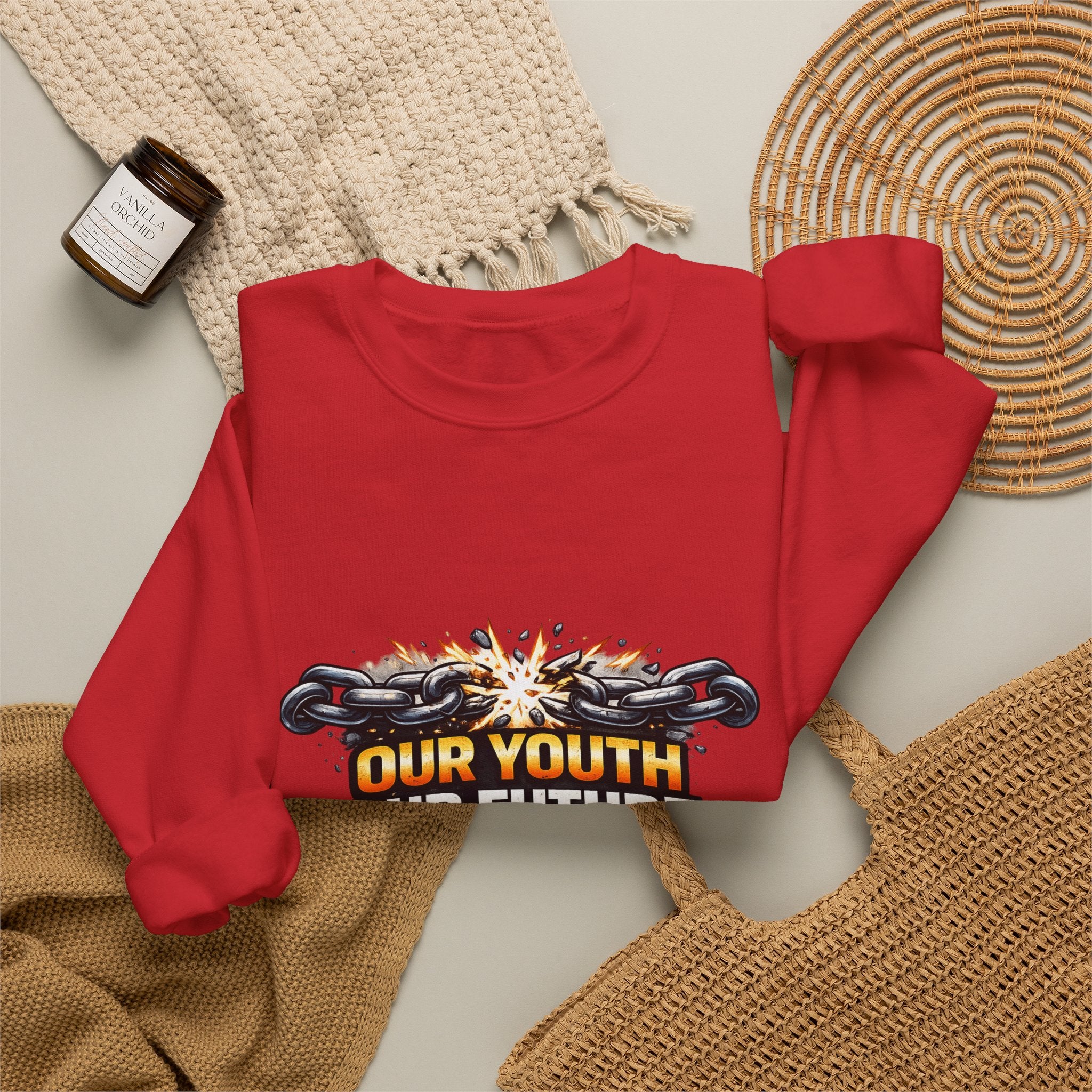 Crewneck Sweatshirt - "Our Youth Our Future Our Choice" Graphic