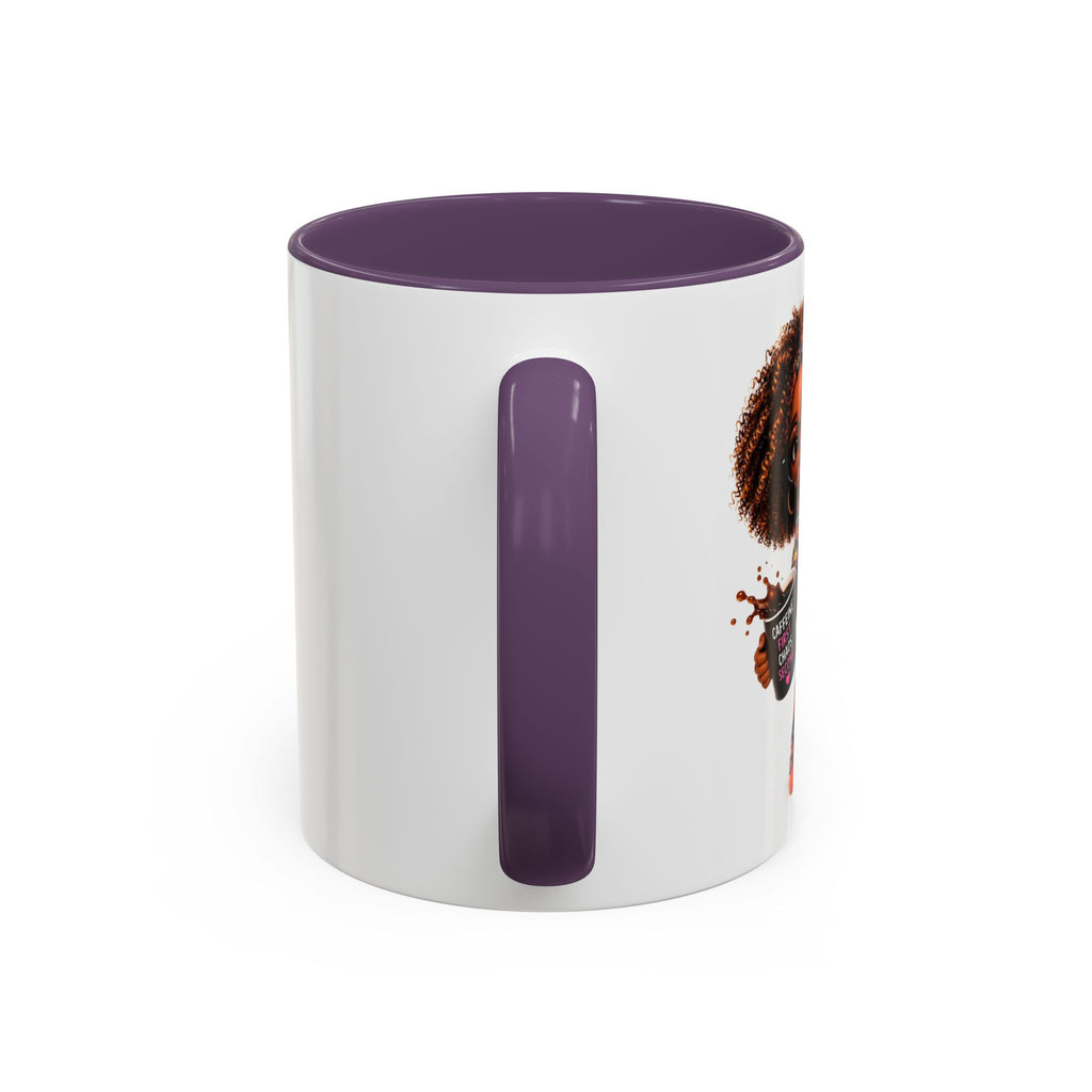 Floral Accent Coffee Mug (11/15oz) — Colorful Botanical Coffee Cup