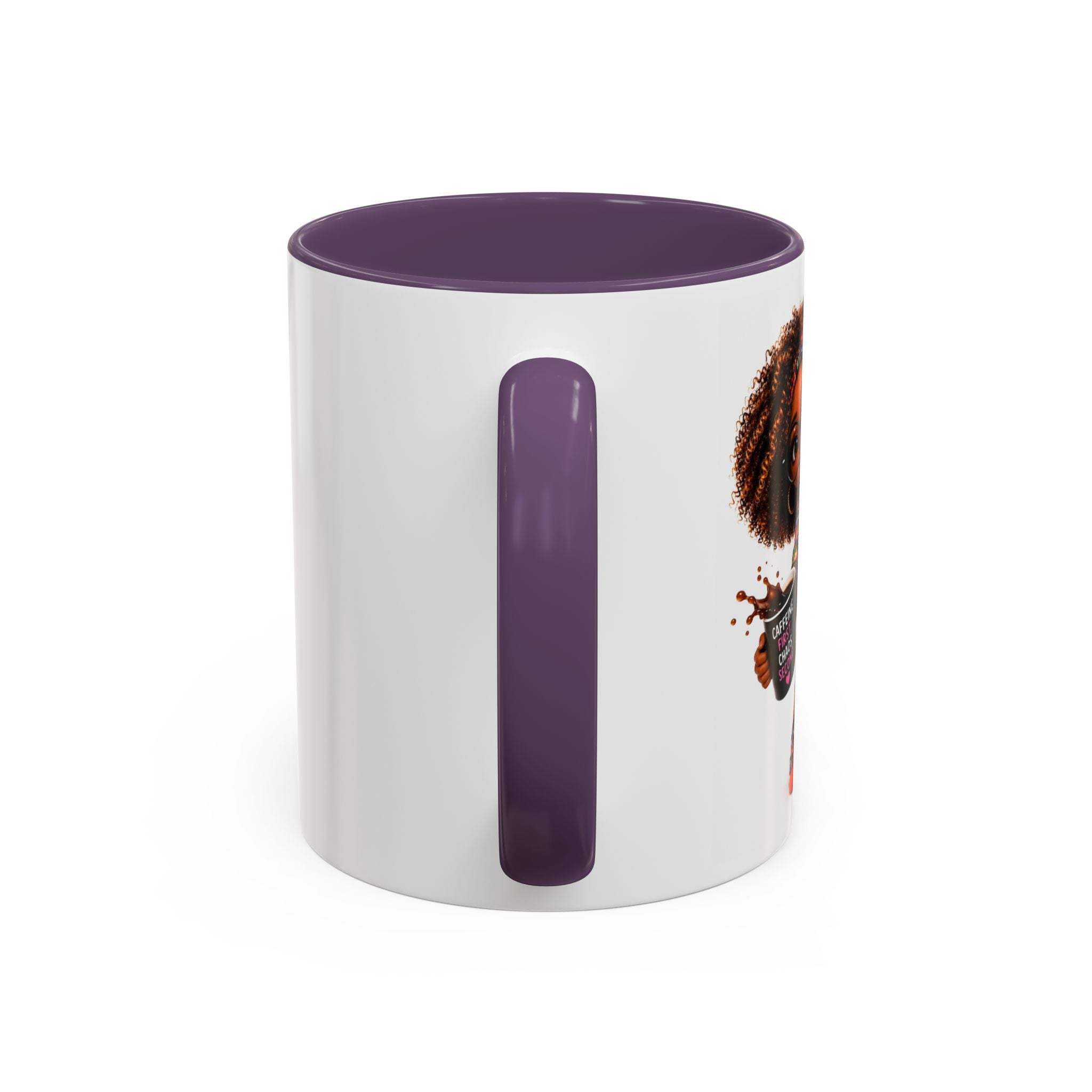 Floral Accent Coffee Mug (11/15oz) — Colorful Botanical Coffee Cup