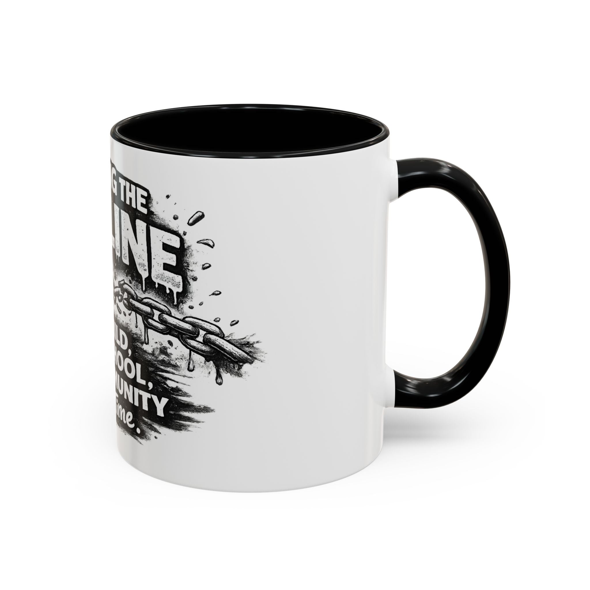 Breaking the Pipeline Coffee Mug — "Breaking the Pipeline: One Child, One School, One Community at a Time"