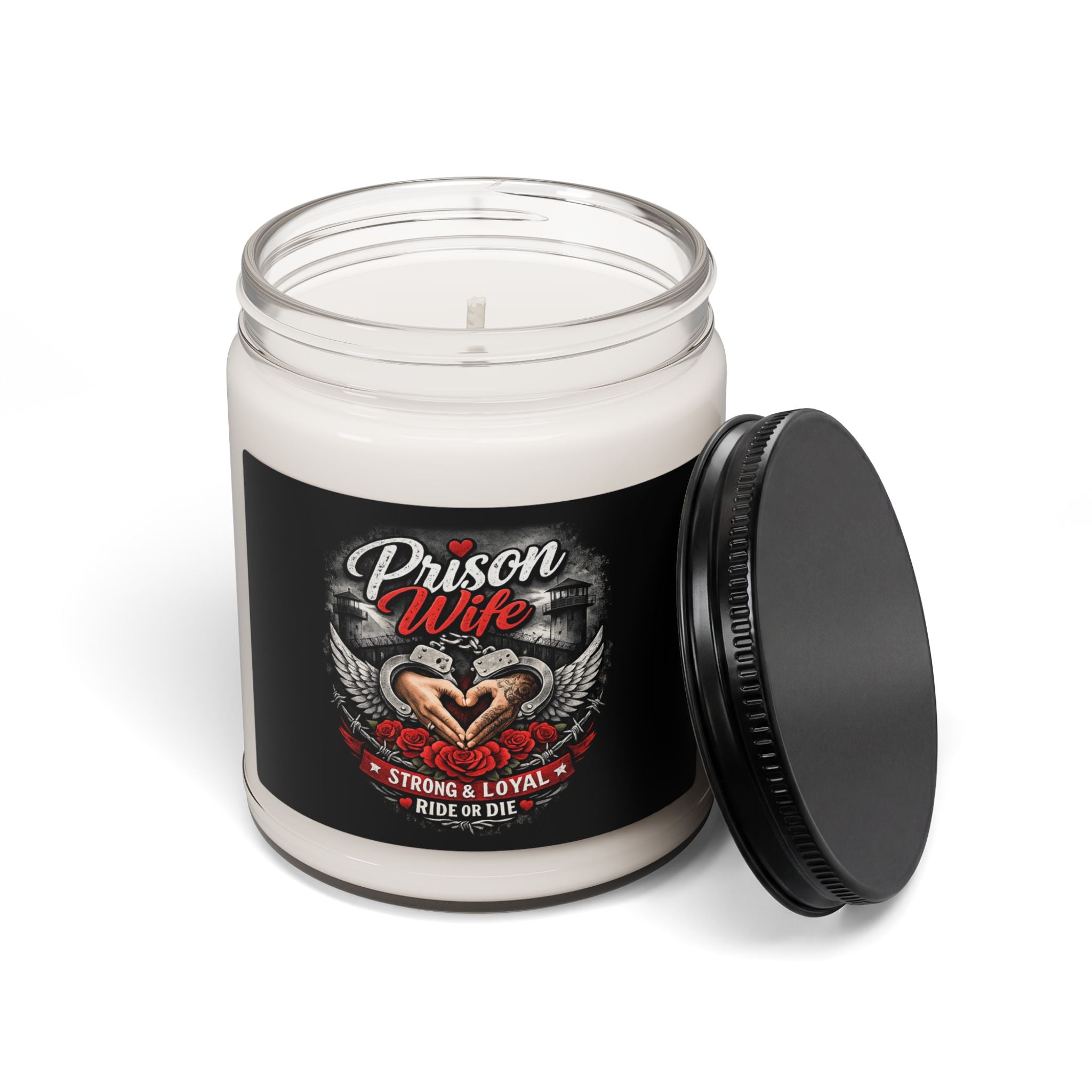 Prison Wife Scented Soy Candle — 9oz 'Strong & Loyal' Ride or Die Gift