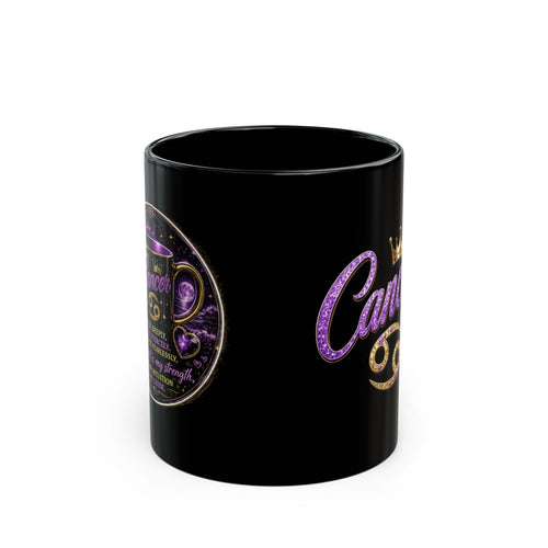 Cancer Zodiac Mug - Purple Glitter Astrological Coffee Cup (11oz & 15oz)