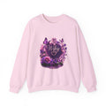 Wifey Floral Heart Crewneck Sweatshirt — Purple Rose Valentine Pullover