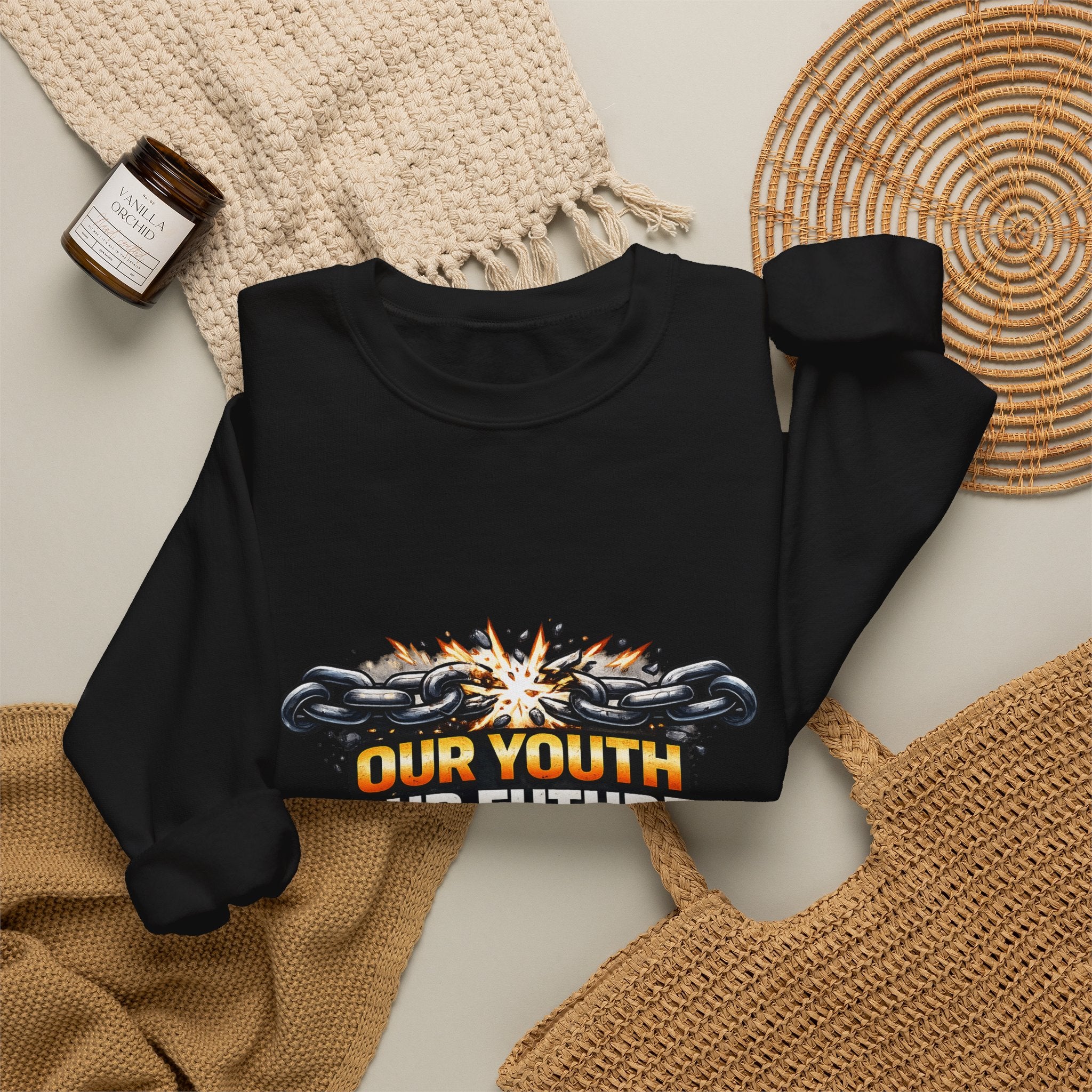 Crewneck Sweatshirt - "Our Youth Our Future Our Choice" Graphic