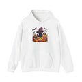 Halloween Cat & Jack-O’-Lantern Hoodie — Witch Hat Black Cat Pumpkin Design